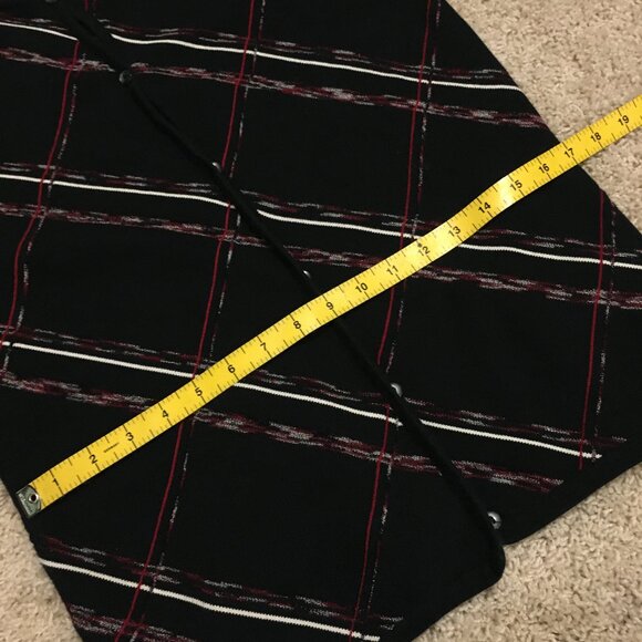 Liz Claiborne Black Diagonal Stripe Button Down Cardigan - Picture 11 of 14